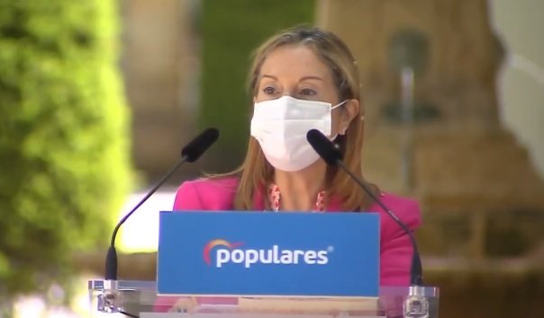 La vicesecretaria de Política Social del PP, Ana Pastor, en su intervención en Lorca