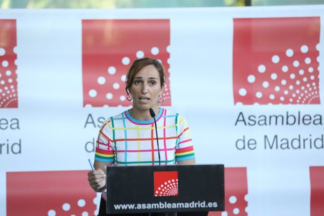 Mónica García, portavoz de Más Madrid en la Asamblea regional