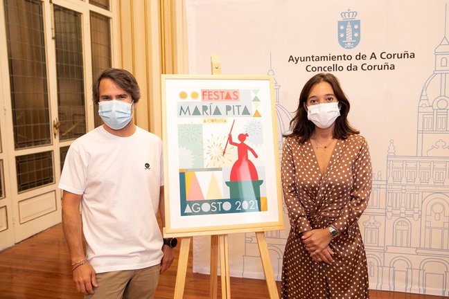 Presentación de las Fiestas de María Pita 2021 en A Coruña, con la alcaldesa de la ciudad, Inés Rey.