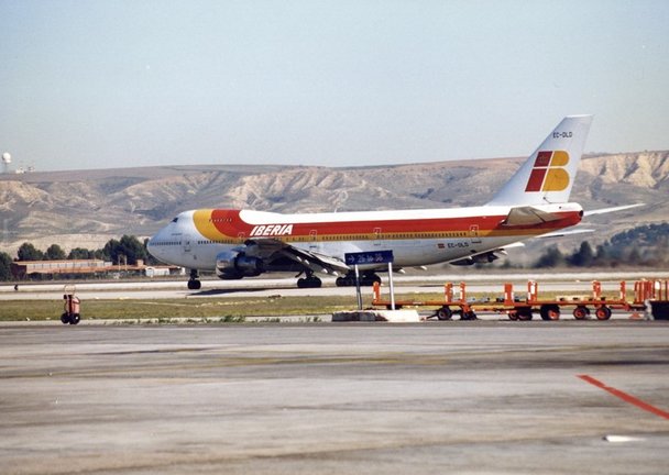 Un avión de la compañía Iberia