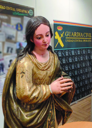 Talla de la Virgen de la Inmaculada de Sevilla robada en 2016 y recuperada en Tenerife. / GC