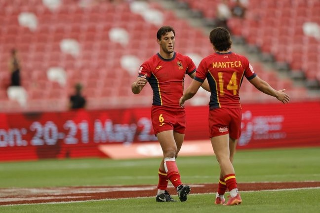 La selección española masculina de rugby seven. /  MIKE LEE