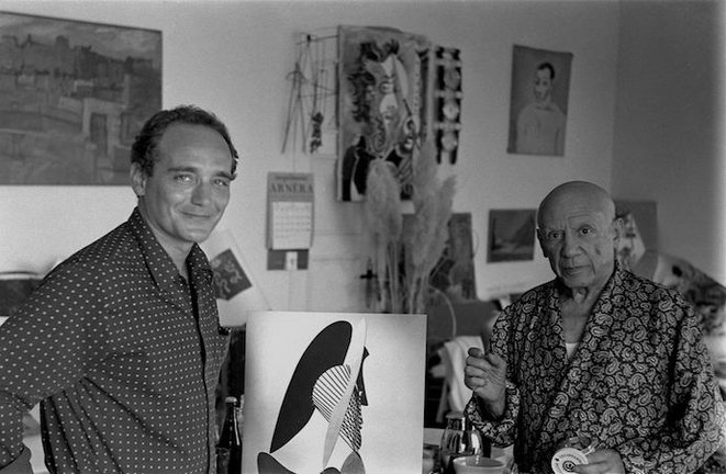 Roberto Otero (i) y Pablo Picasso (d). / MPM