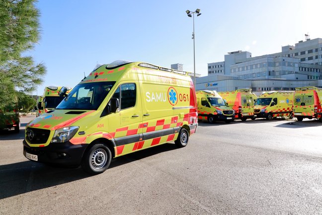 Ambulancias del SAMU 061 en Mallorca. / ALERTA