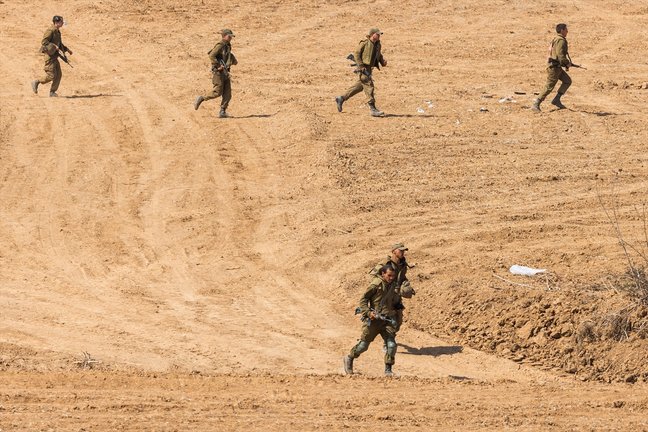 Militares israelíes en la frontera con Gaza. / EP