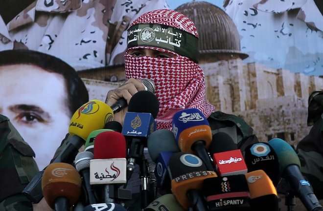 Abu Obeida, el portavoz de las Brigadas de Ezeldin Al Qasam (el brazo armado de Hamás). / EFE