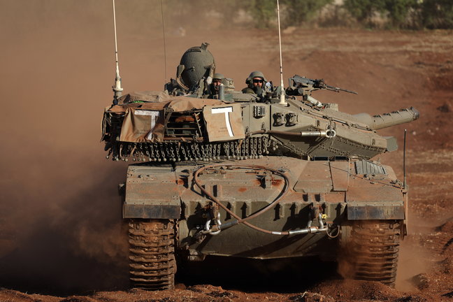 Un tanque israelí tivo Merkava. / EFE