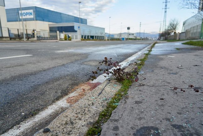 Dos jóvenes de 18 y 21 años han fallecido este sábado en una colisión entre dos vehículos ocurrida en el polígono industrial de Júndiz, en Vitoria. EFE/ L. Rico