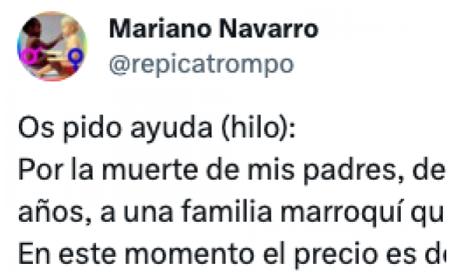 El mensaje de Mariano con el que empezó toda la historia. / @repicatrompo