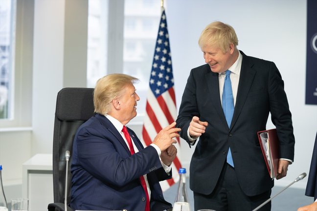 Donald Trump junto a Boris Johnson. EP / Archivo