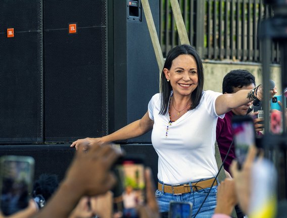 La candidata de unidad de la oposición venezolana, María Corina Machado. EP / Archivo