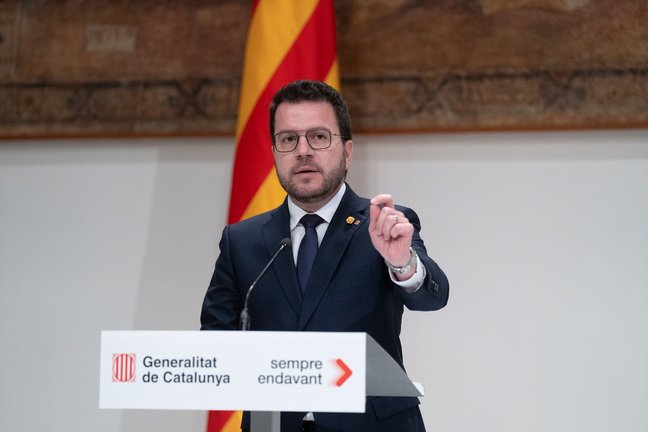 El presidente de la Generalitat, Pere Aragonès. EP / David Zorrakino