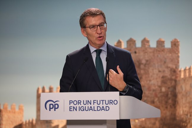 El presidente del PP, Alberto Núñez Feijóo. EP / Rafael Bastante
