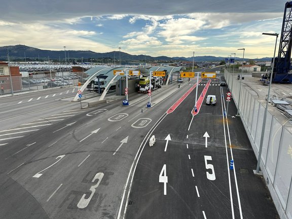Imagen de la obra de mejora de acceso al Puerto de Santander por le control oeste de Raos ya concluida. / Alerta