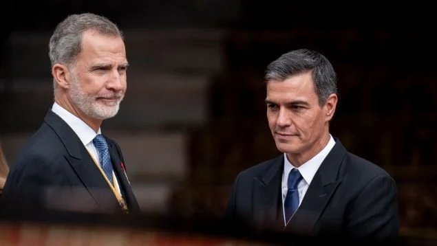 El Rey Felipe VI y Pedro Sanchez.