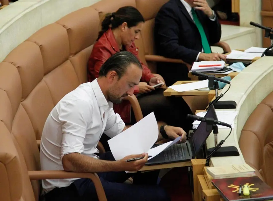El alcalde de Torrelavega y diputado del PRC, Javier L&oacute;pez Estrada, ayer en el Parlamento de Cantabria. / J. Ram&oacute;n