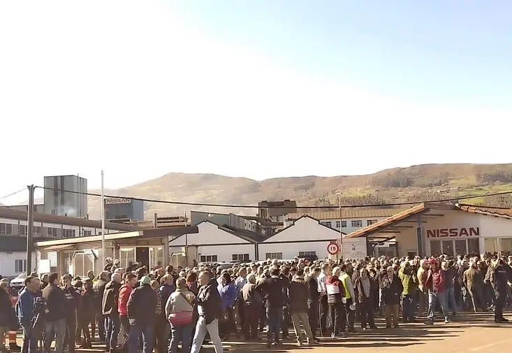 Protestas de los trabajadores de Nissan en una imagen de archivo. / ALERTA