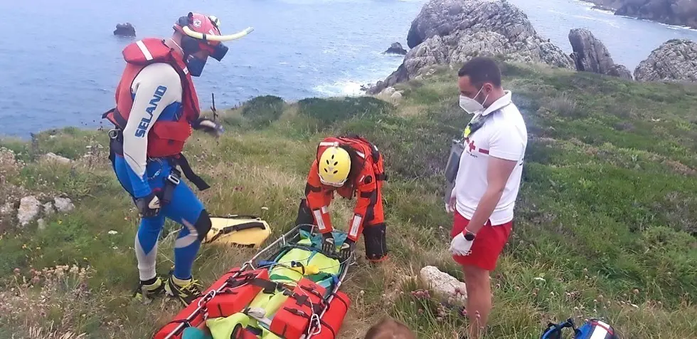 Un momento del rescate. / alerta