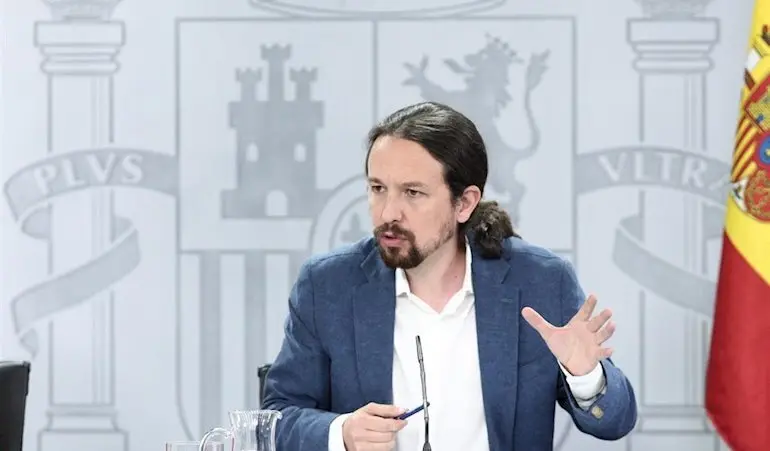 El vicepresidente y ministro de Derechos Sociales y Agenda 2030, Pablo Iglesias.  - EUROPA PRESS/E. Parra. POOL - Europa Press
