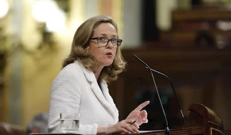 La Vicepresidenta tercera del Gobierno y Ministra de Asuntos Econ&oacute;micos y Transformaci&oacute;n Digital, Nadia Calvi&ntilde;o - Javi Mart&iacute;nez / Pool