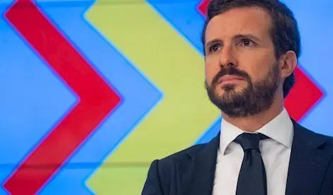 El l&iacute;der del PP, Pablo Casado, preside una reuni&oacute;n del comit&eacute; de direcci&oacute;n de su partido en Madrid. - DAVID MUDARRA (PP) - Archivo