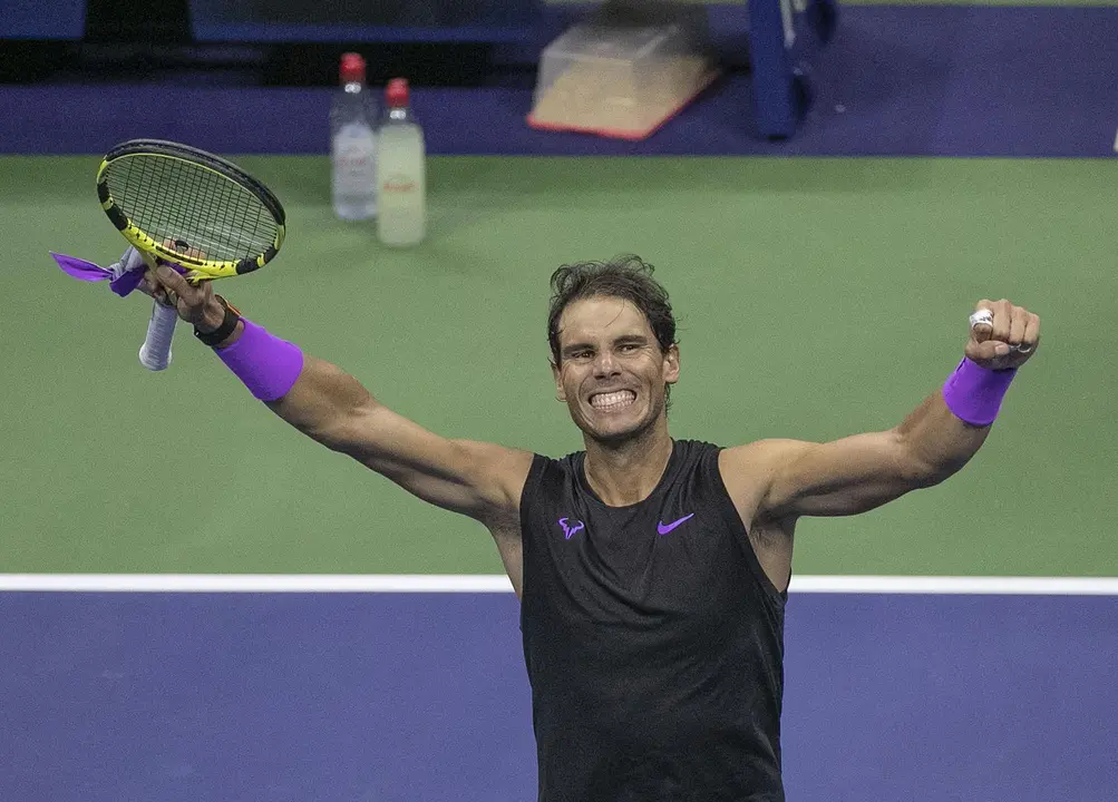 Rafa Nadal celebrando la consecuci&oacute;n del US Open 2019