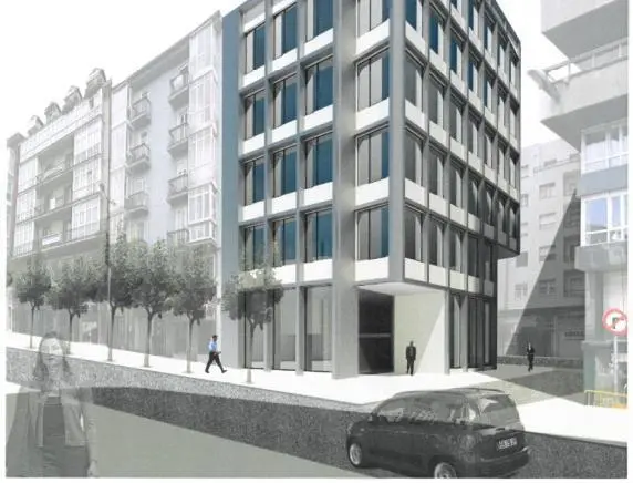 Infograf&iacute;a del edificio en la calle Paz.
