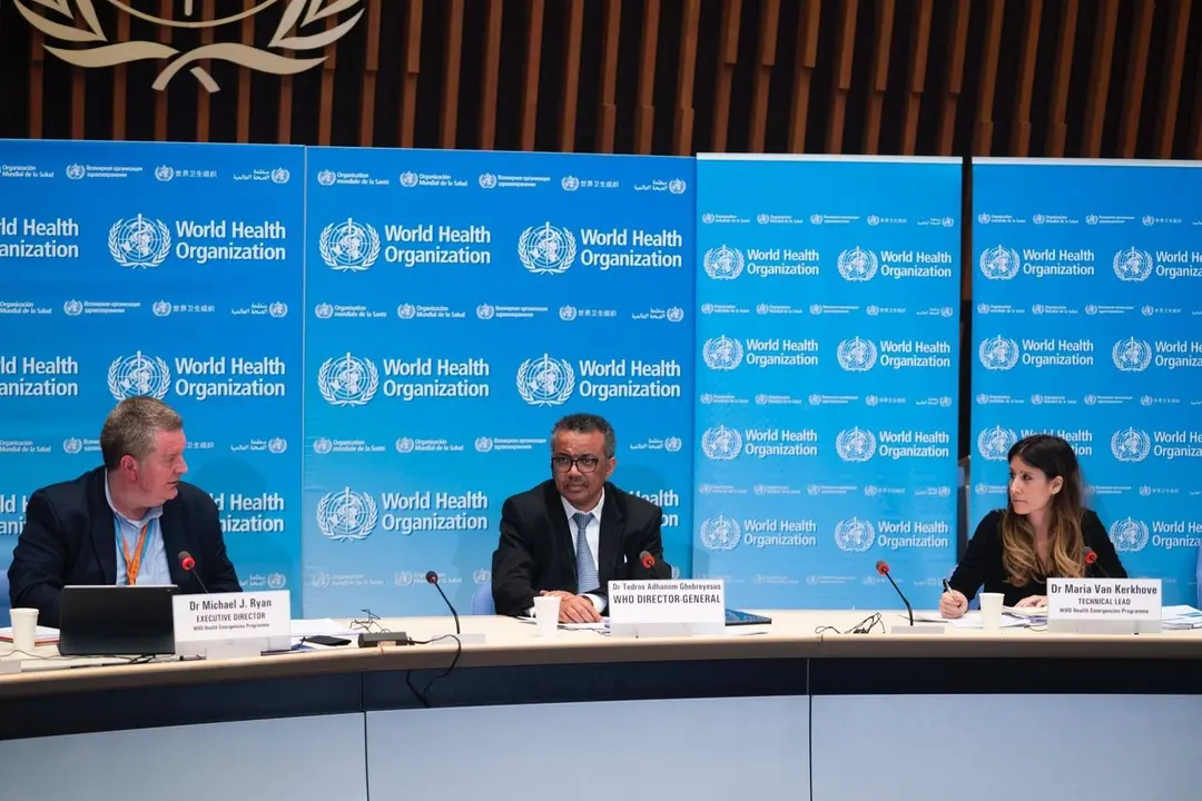 El director general de la Organizaci&oacute;n Mundial de la Salud, Tedros Adhanom Ghebreyesus, comparece en rueda de prensa para informar sobre la evoluci&oacute;n de la pandemia de coronavirus. 18 de marzo de 2020.