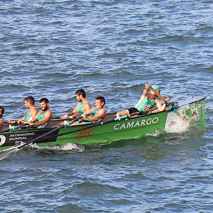 La &lsquo;Virgen del Carmen&rsquo;, durante la regata del pasado domingo en Getxo.