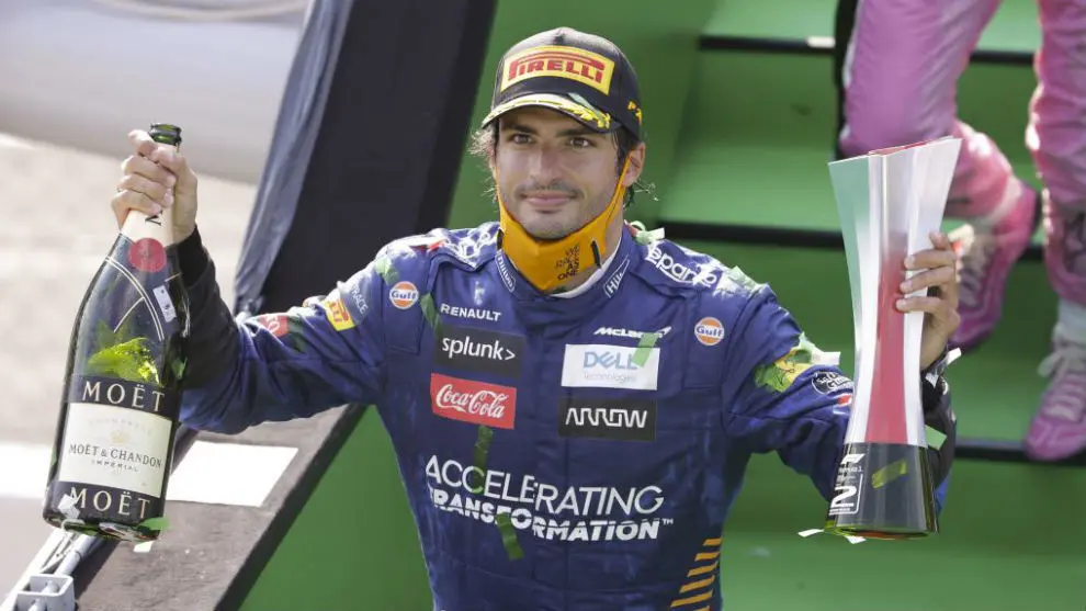 El espa&ntilde;ol Carlos Sainz (McLaren) acab&oacute; segundo este domingo el Gran Premio de Italia.
