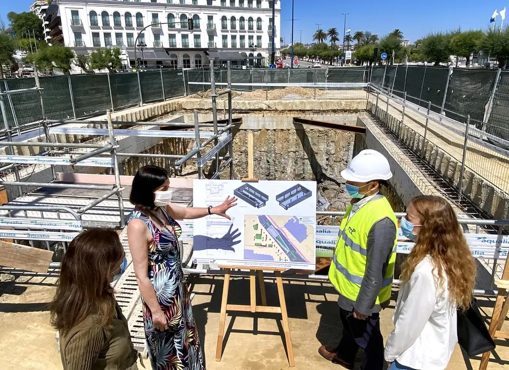 Obras del Tanque de Tormentas en el Sardinero.