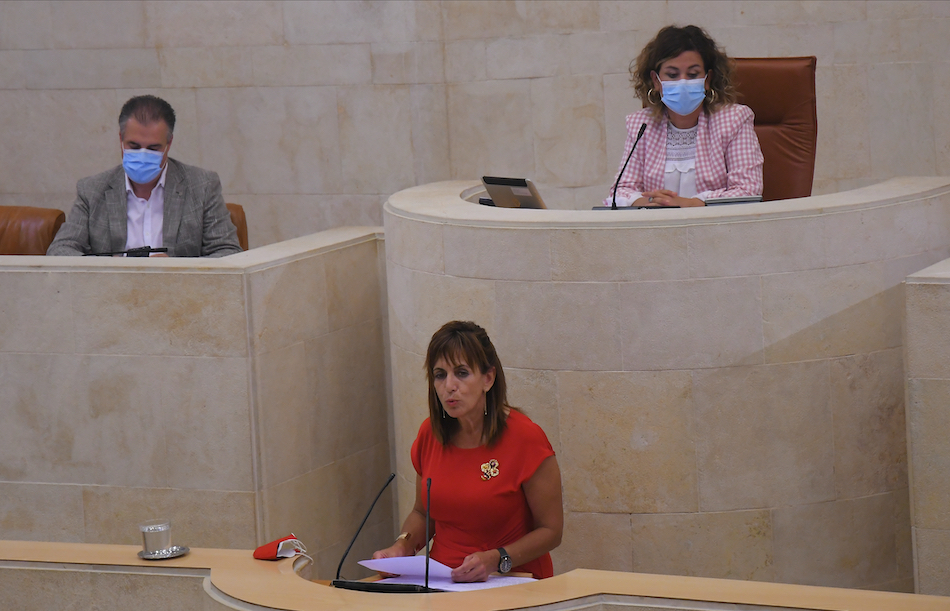 &Aacute;lvarez durante su intervenci&oacute;n de ayer. / Hardy