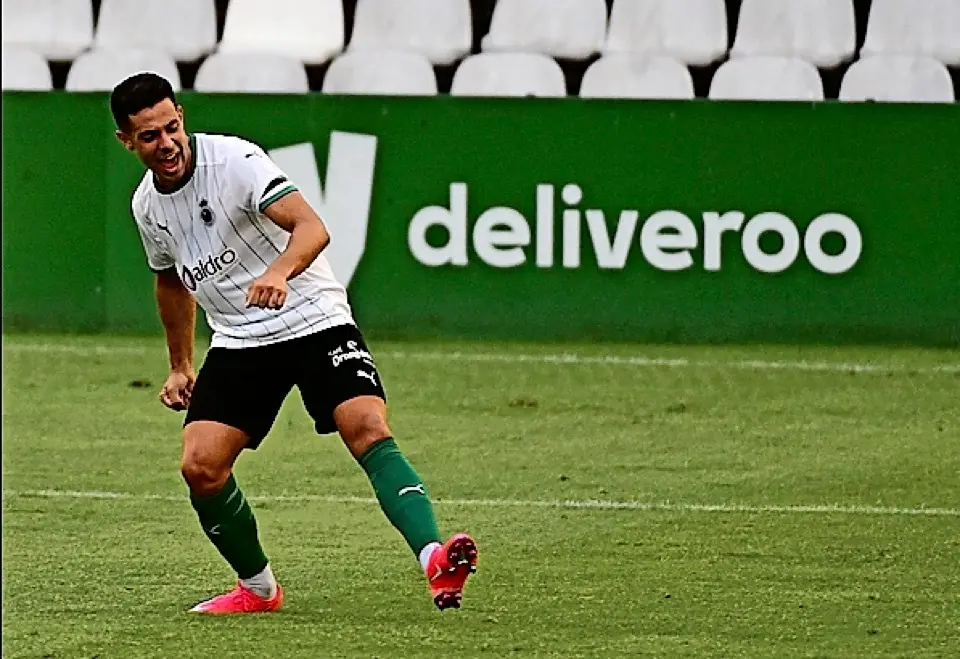 Bustos celebra el gol del pasado mi&eacute;rcoles / Hardy