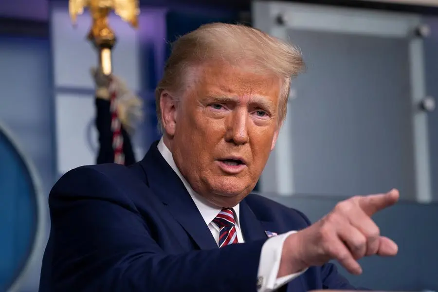 El presidente de los Estados Unidos, Donald J. Trump, realiza una rueda de prensa en la Casa Blanca en Washington, DC, Estados Unidos, el 27 de septiembre de 2020. (Estados Unidos) EFE / EPA / Chris Kleponis / POOL