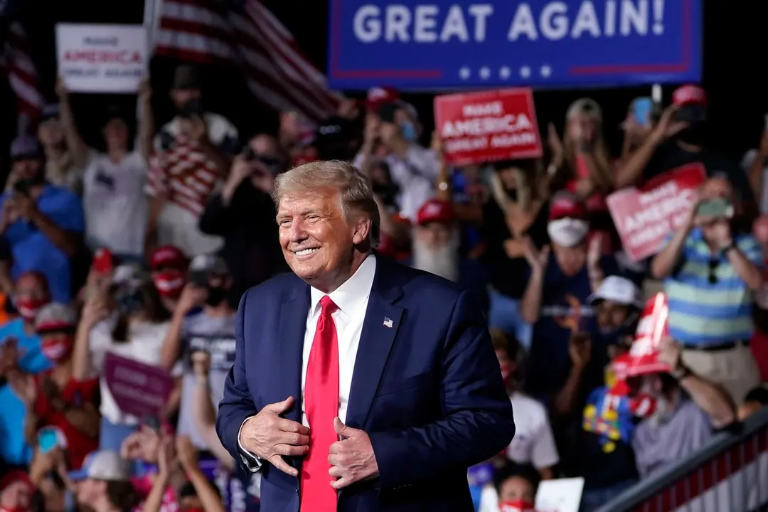El presidente de Estados Unidos, Donald Trump, en un mitin en Winston-Salem, en Carolina del Norte, el pasado 8 de septiembre.