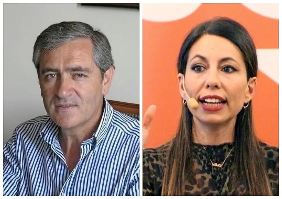 El alcalde de Suances Andr&eacute;s Ruiz Moya y la portavoz de Cs, Ruth P&eacute;rez. / alerta