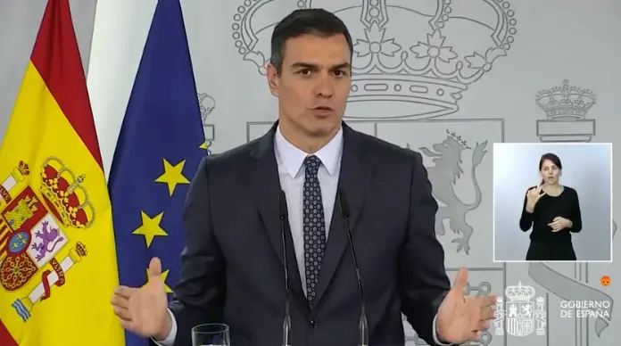 El presidente del Gobierno, Pedro S&aacute;nchez en rueda de prensa. / ALERTA