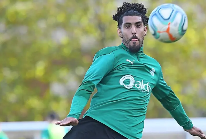 Balboa, a punto de rematar a gol en el entrenamiento. / Hardy