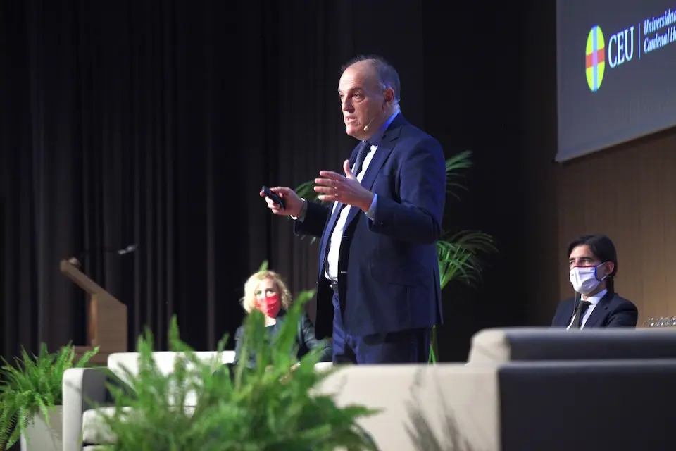 El presidente de LaLiga, Javier Tebas.