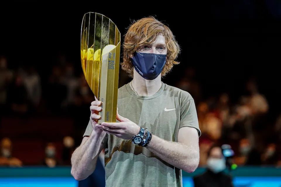 Andrey Rublev durante la ceremonia de premios en VIena. / EUROPA PRESS