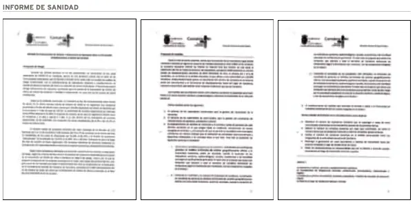 Informe de sanidad publicado por ALERTA el viernes 30 de octubre.