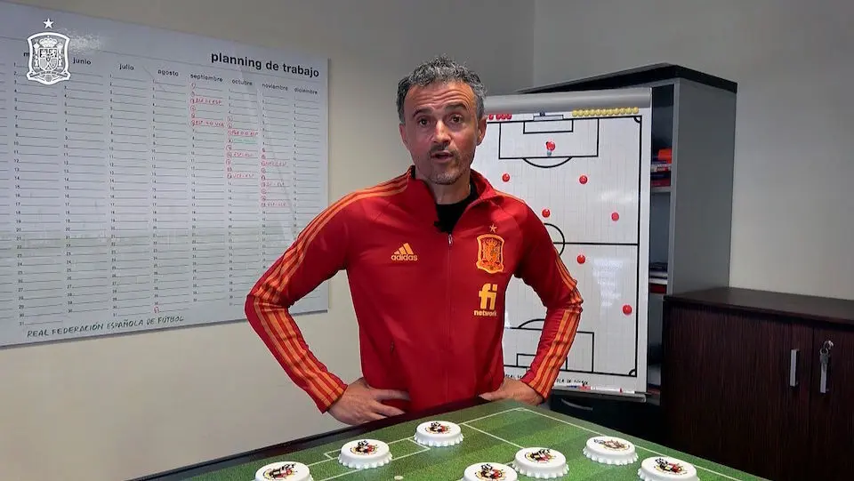 Luis Enrique durante el anuncio de la convocatoria. / EFE