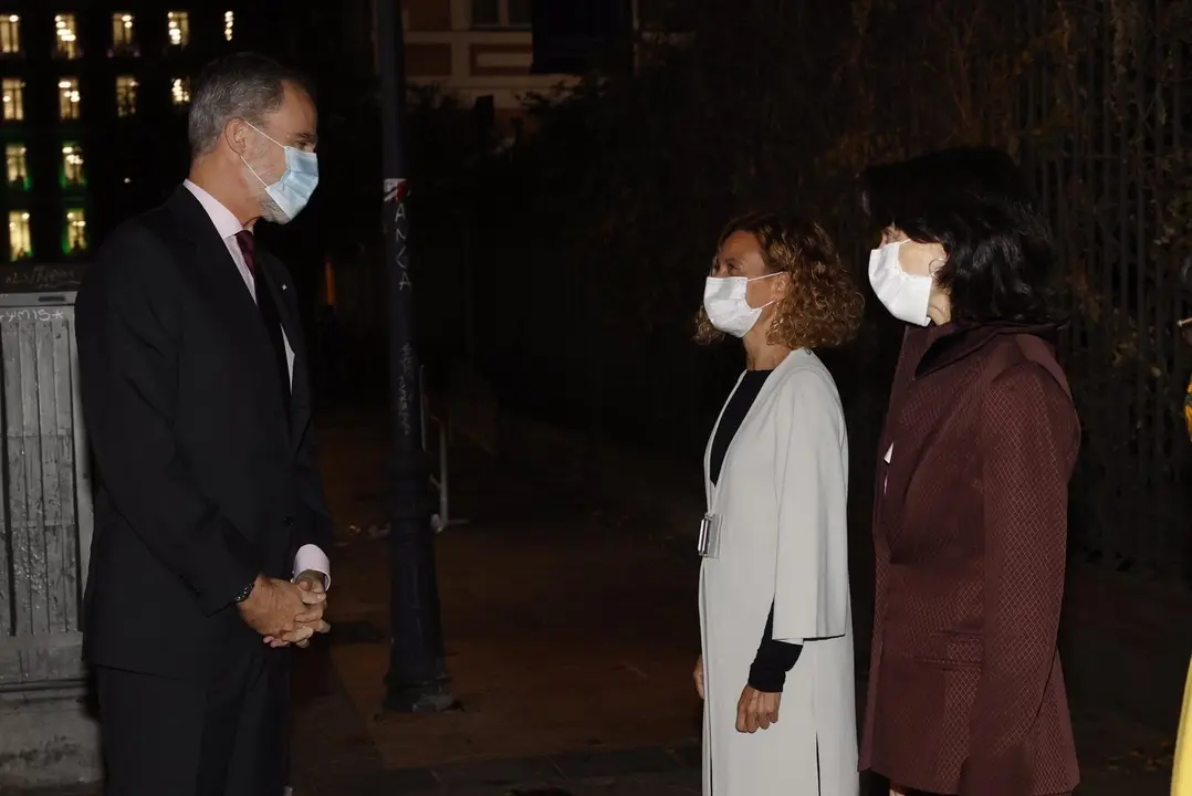 El Rey Felipe VI, a su llegada a la entrega de la XXXVII edici&oacute;n de los Premios Internacionales de Periodismo "Rey de Espa&ntilde;a" y la XVI edici&oacute;n del Premio "Don Quijote" de Periodismo.