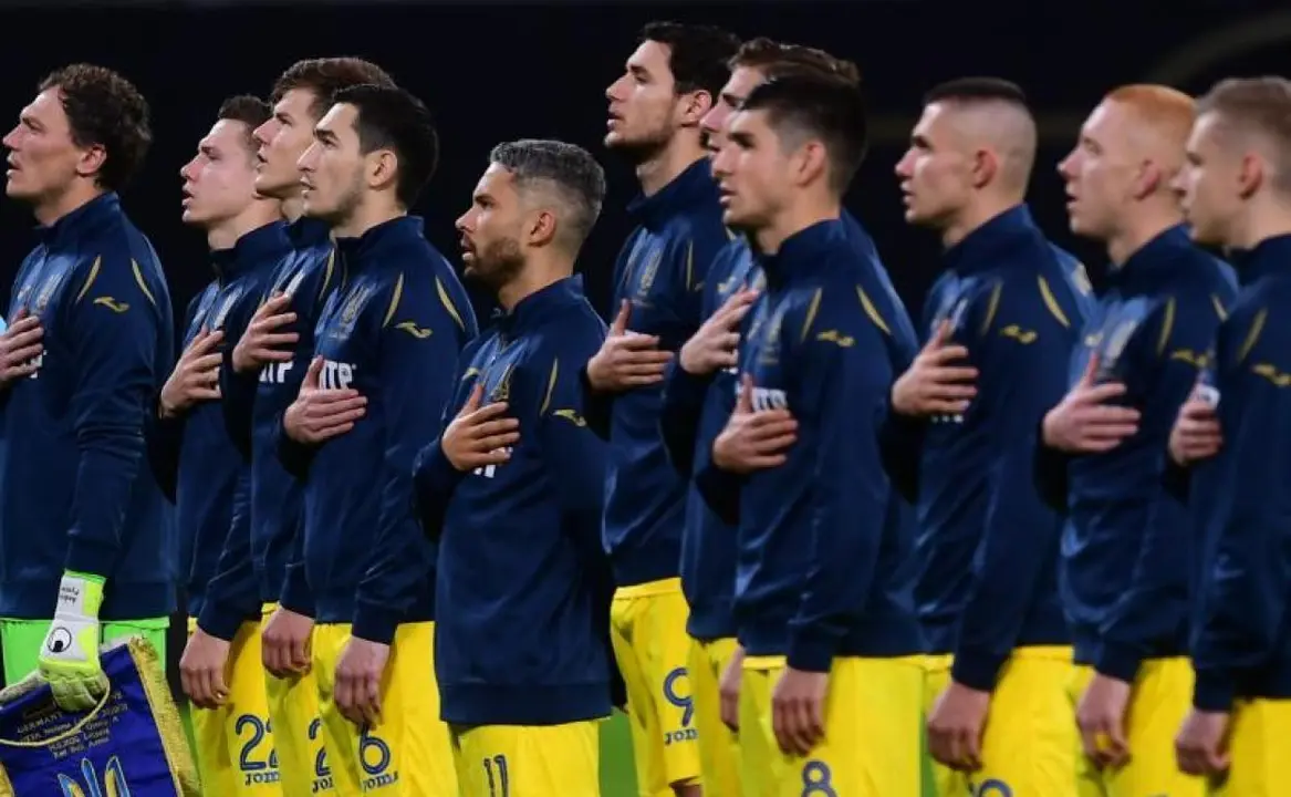 Los jugadores de la selecci&oacute;n ucraniana antes de un encuentro. / EFE