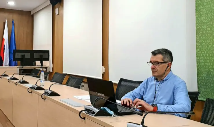 Pedro P&eacute;rez Noriega, ayer en el Pleno. / ALERTA