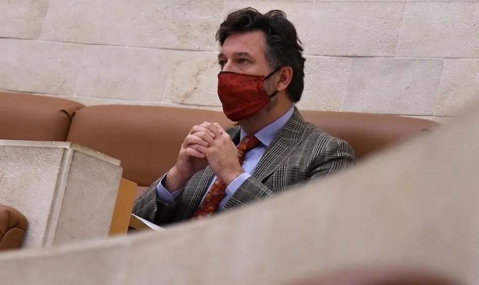 Crist&oacute;bal Palacio, portavoz parlamentario de Vox en Cantabria. / HARDY