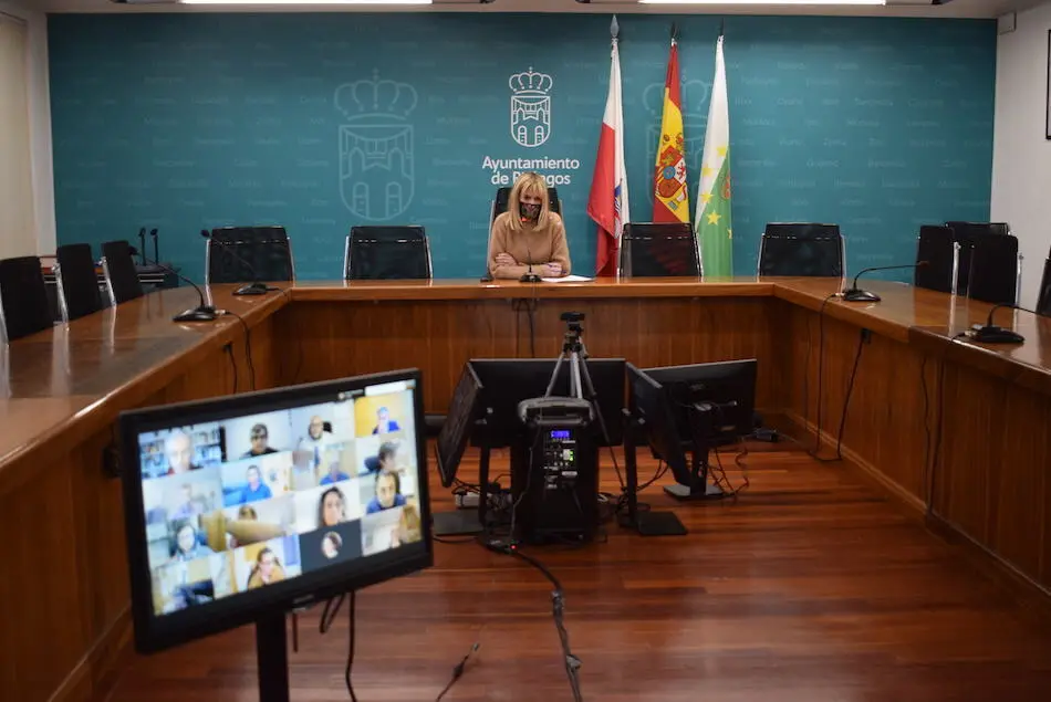 La alcaldesa, Ver&oacute;nica Samperio durante el pleno municipal. / ALERTA
