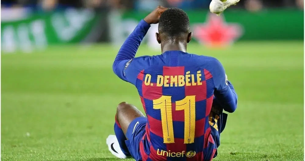 El jugador cul&eacute;, Ousmane Dembel&eacute;. / EFE