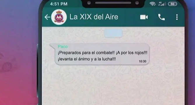 mensaje de whatapp rojos
