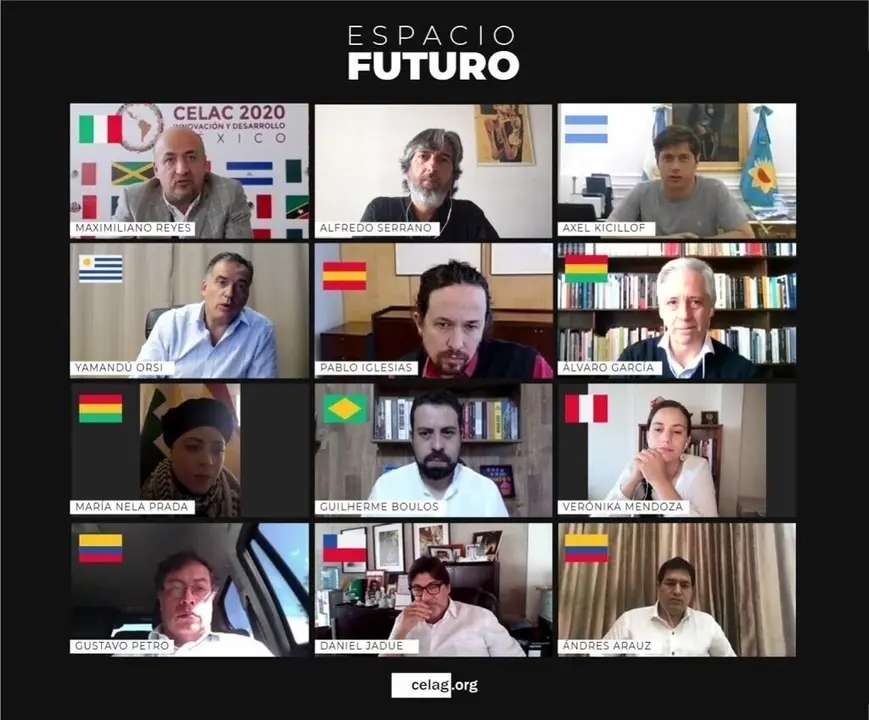 El vicepresidente segundo, Pablo Iglesias, en la primera reuni&oacute;n de Espacio FUTURO. / E. PRESS